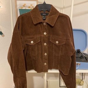 Brown Corduroy Button Up Jacket